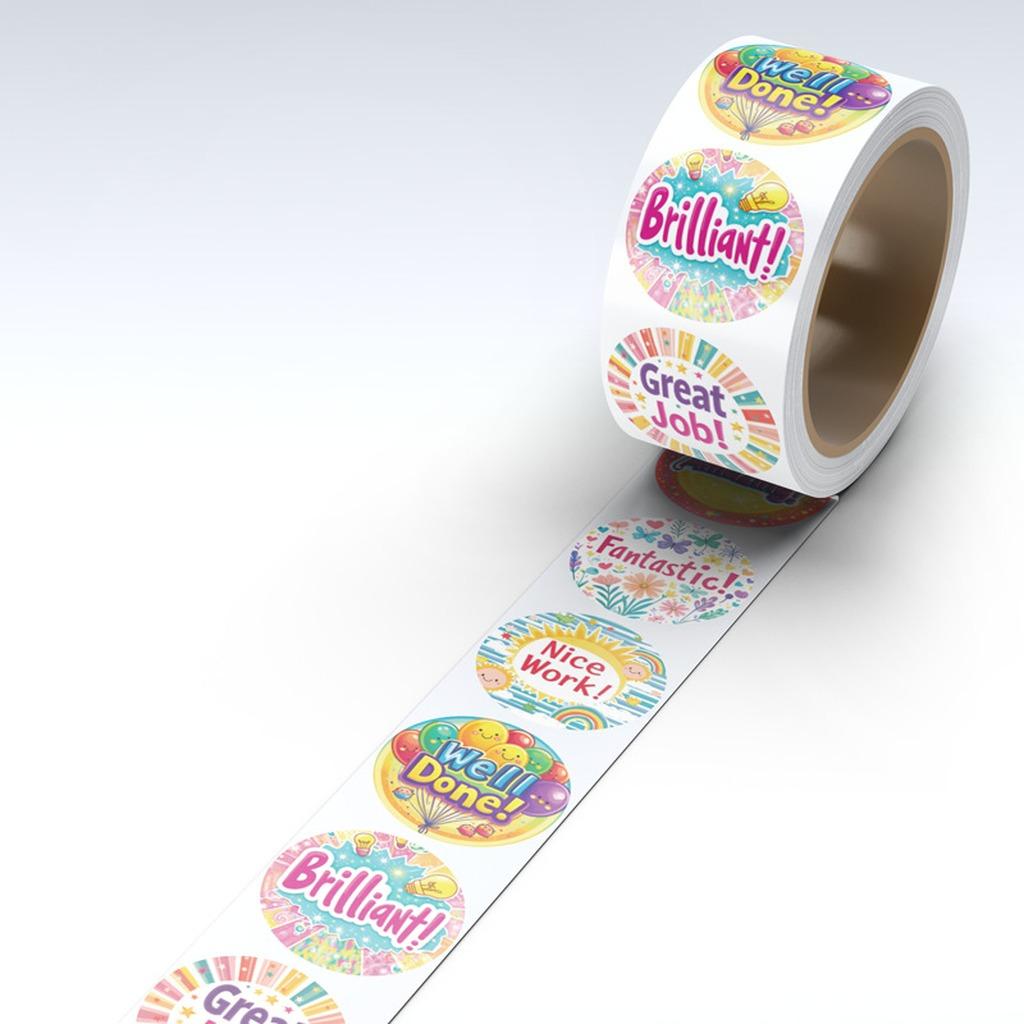 500 Pcs Round Reward Stickers Encouragement Positive Motivational Kids Classroom Teacher Preschool School Supplies