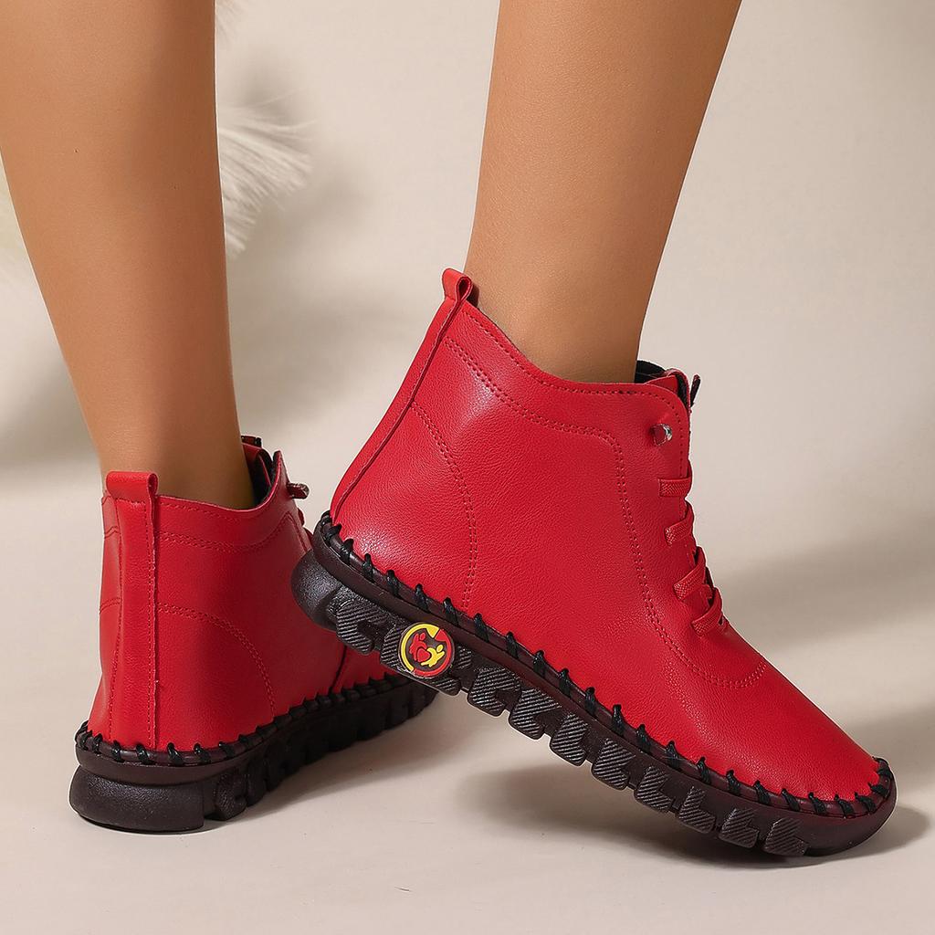 Women's shoes are comfortable and breathable, high-top shoes, spring and summer hand-stitched soft sole sheets