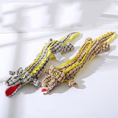 Hund Quietsch Plüschtiere Knister Plüsch Krokodil Hundespielzeug Ohne Füllung, Hundekauspielzeug Für Welpen Mittelgroße Und Große Hunde Quietschspielzeug