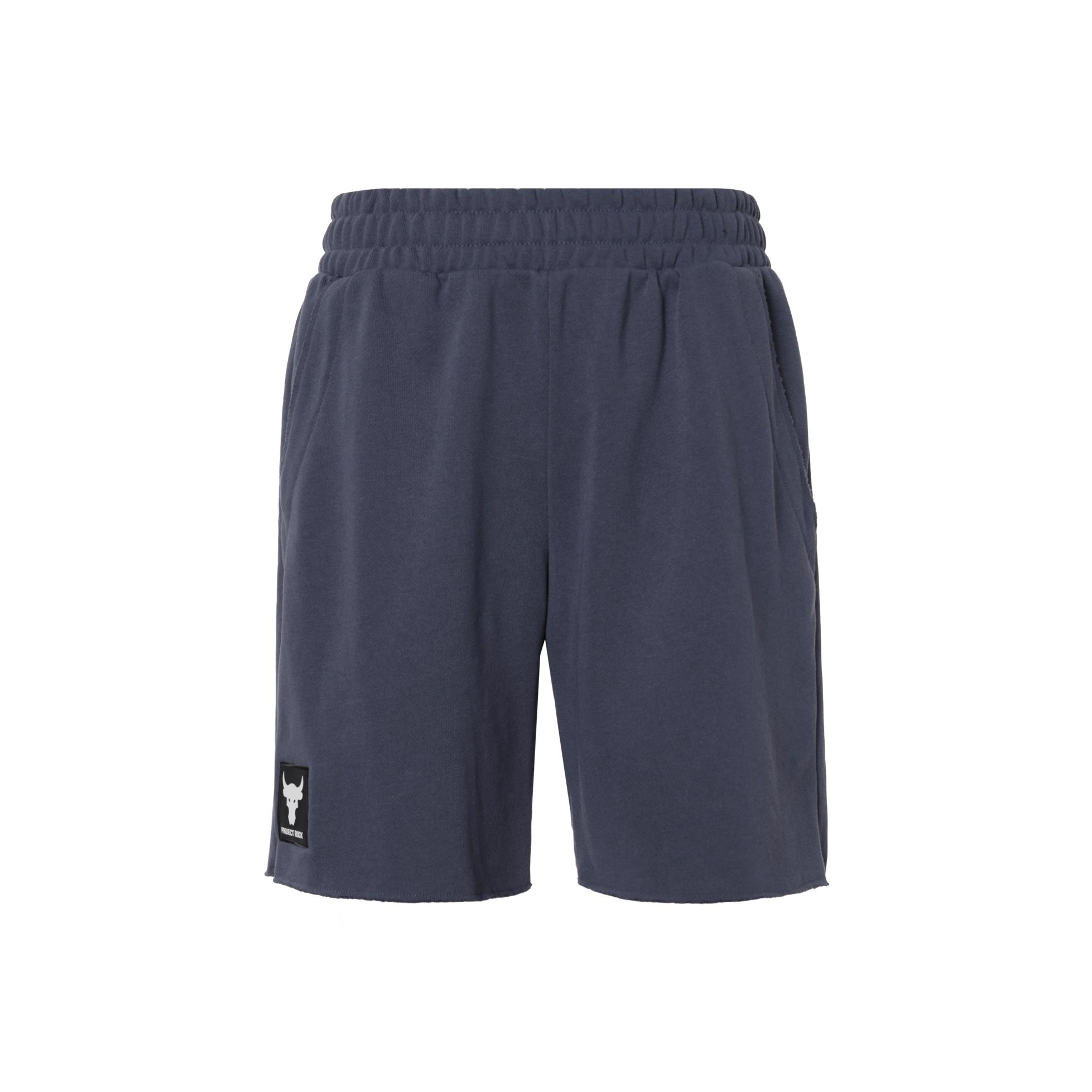 

Under Armour UA Project Rock Solid Color Loose Mid Waist Drawstring Sports Shorts Men shorts Gray 1383186-044 L