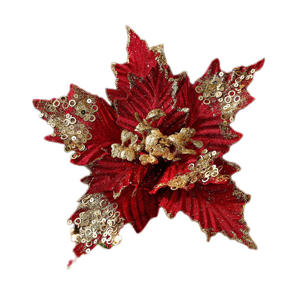 

Отпразднуйте праздник с помощью прекрасно изготовленных искусственных рождественских цветов размером 26 см