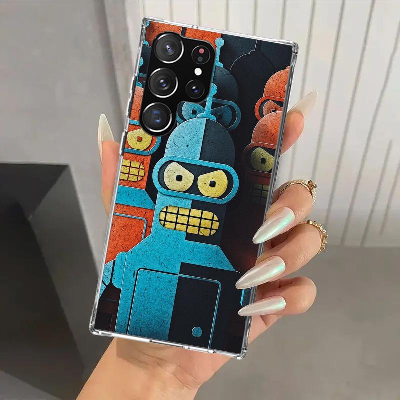Cartoon F-Futuramas Phone Case for Samsung Galaxy S25 S24 S23 Ultra S22 S21 Plus S20 FE S10 + S10E S25U Soft Print Shell S24 S23
