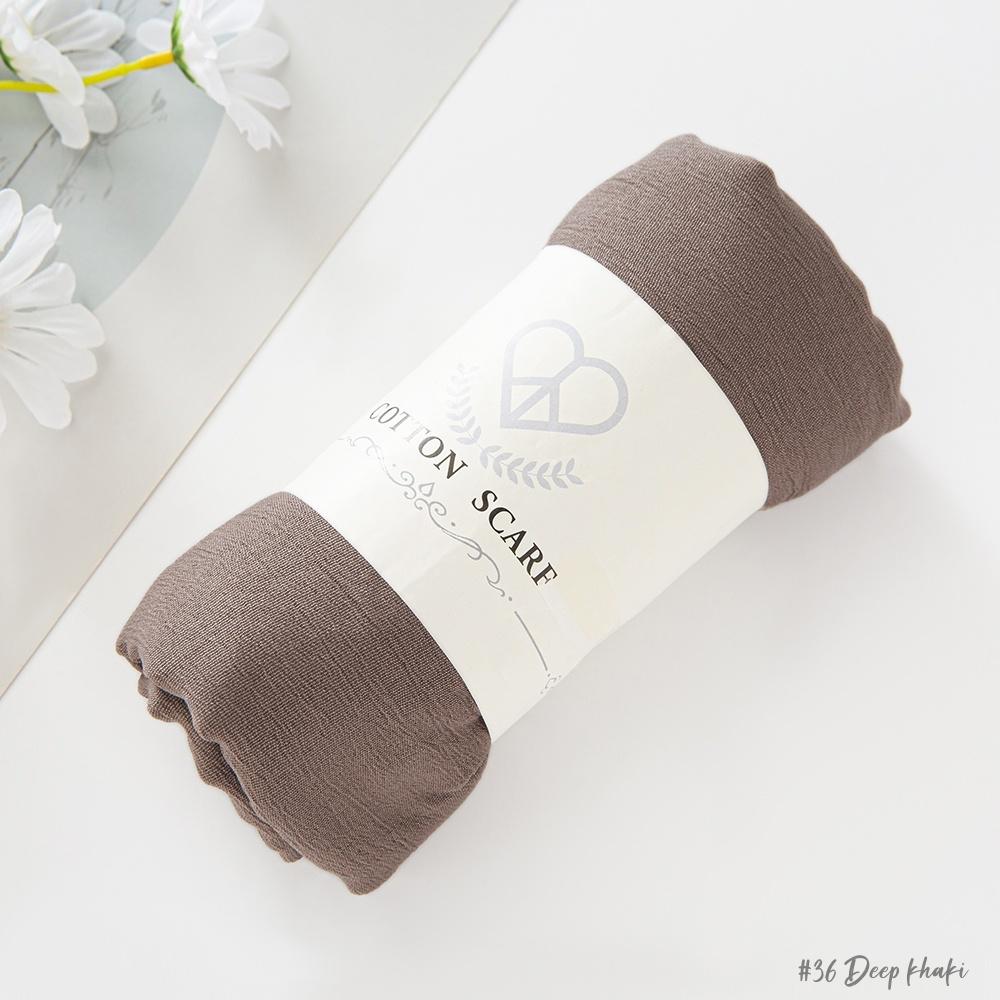 Fancy Fine Pleated Rayon Cotton Scarves Micro Crinkle Soft Cotton Long Shawl Factory Hemming Cheap Price Hijab