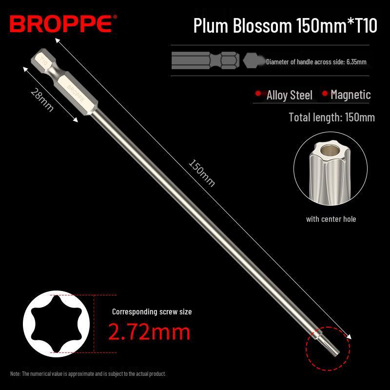 Plum Blossom Magnetic Drill and Screwdriver Bit Set