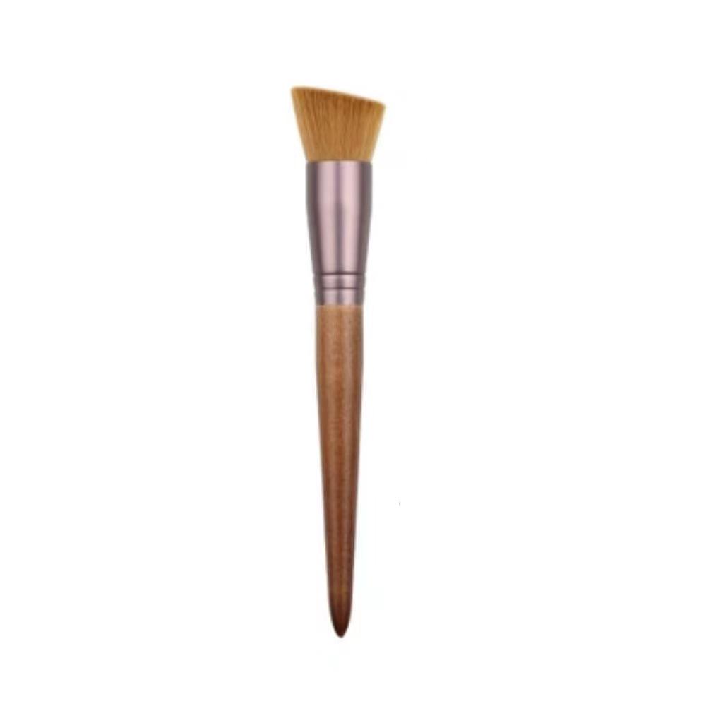 Luxury Animal Hair Makeup Brush with Beechwood Handle - Powder, Blush, Eyeshadow, Detail Brushes