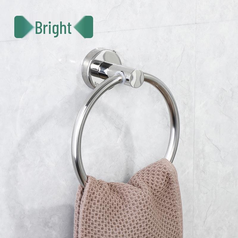 

Exclusive 304 Stainless Steel Round Towel Ring Holder - Bathroom Hand Towel Rack