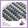 84 Clusters Individual Eyelash Extensions 8/10/12/14/16mm D Curl Fluffy Eyelash Clusters Mixed for Makeup