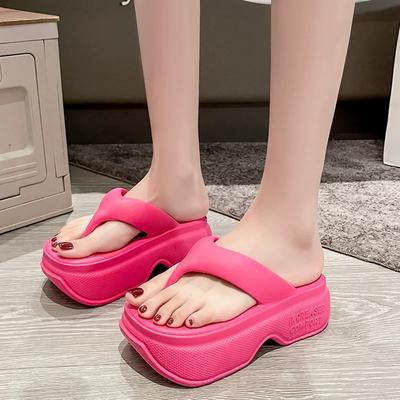 Sandales compensées pour femmes, pantoufles décontractées pour femmes, semelles souples, sandales plates d'été, chaussures de plage antidérapantes à semelles épaisses pour l'extérieur