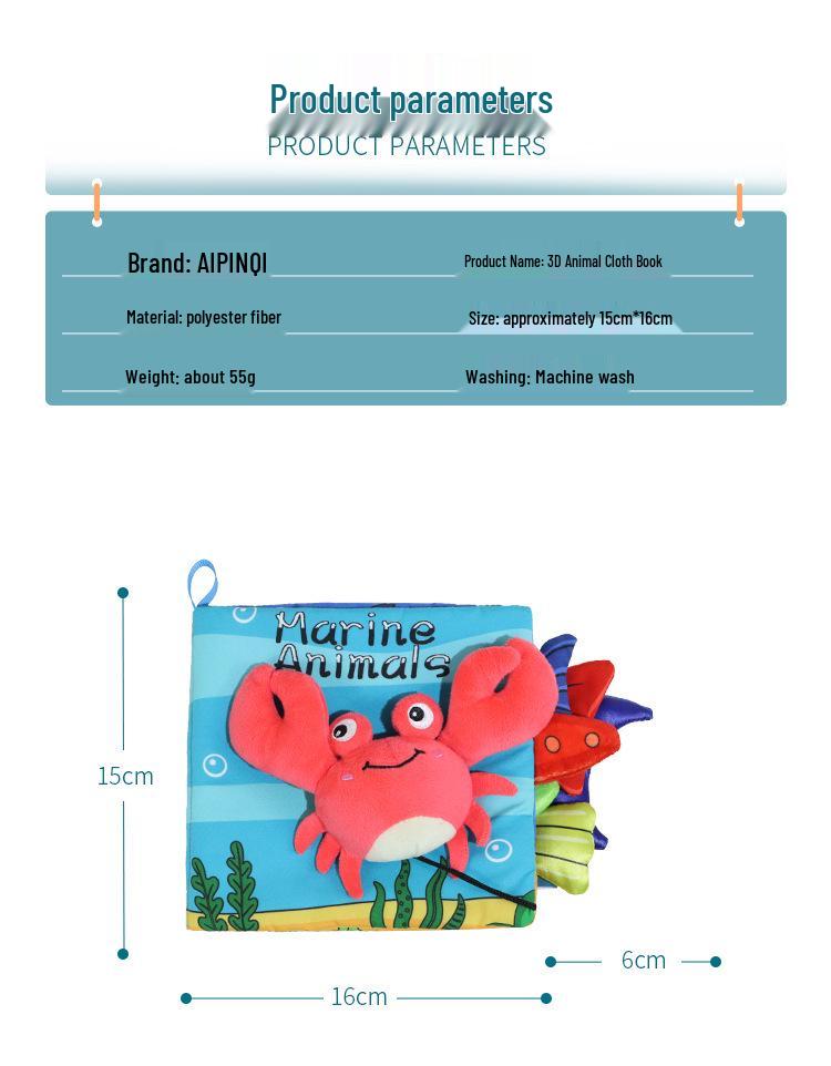 Aipinqi Tear-Proof Crinkle Cloth Book for Early Education: Baby Puzzle Toy for 0-1 Year Olds