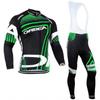 Mens Cycling Long Sleeve Jersey Bib Pants Set Lightweight Fleece Lined Winter Riding Outfit