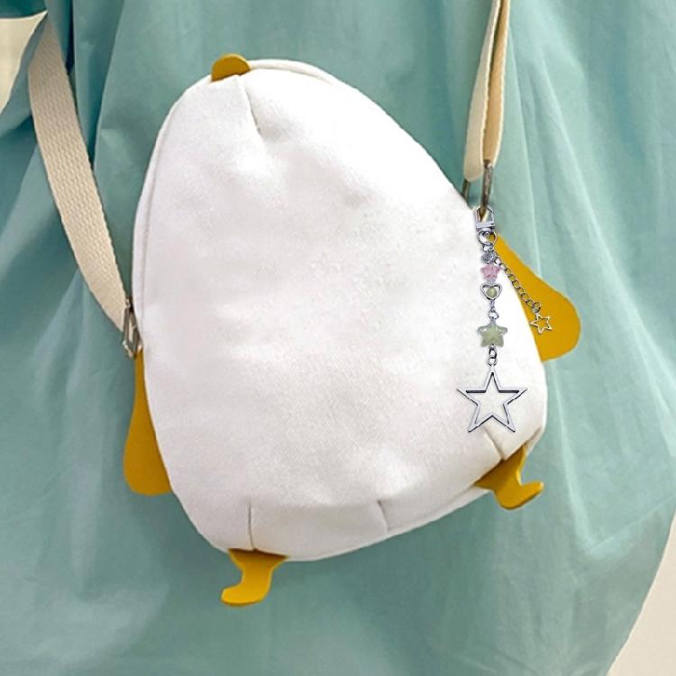 Stylish Star Beaded Phone Chain Alloy Material Star Keychain Bag Decoration