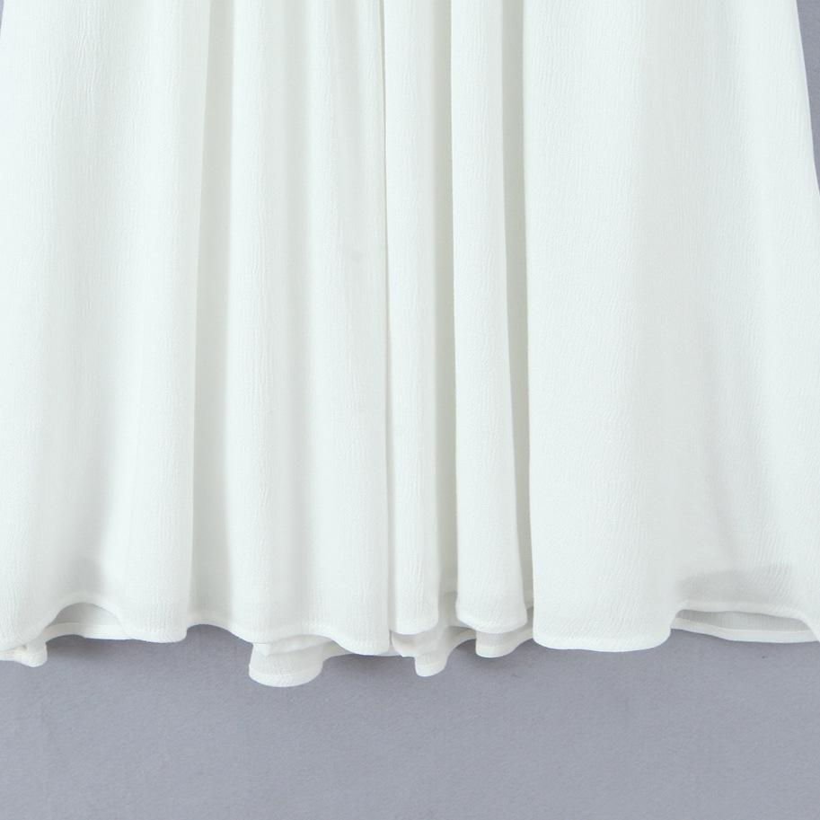 2026 Chic Lace Puff Sleeve Retro V-Neck Backless Evening Dress