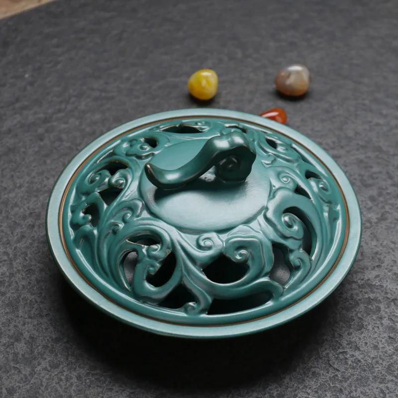 

T Ceramic Incense Burner Home Large Mosquito Coil Antique Handmade Incense Holder Zen Space Room Buddist Decoration Zen Decor