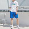 Li Ning Sports Fashion Series Side Color Block Letter Print Breathable Shorts Men Shorts Cyan AKSR289-2