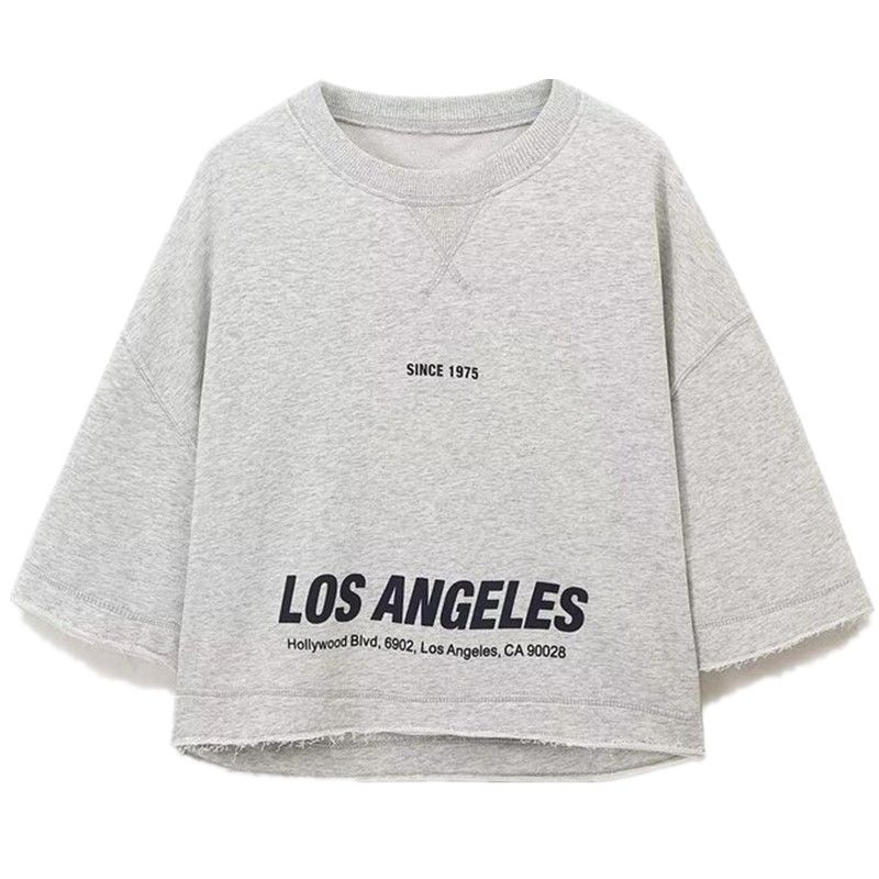 

Fashion Style 2024 Summer New Arrival Women s round Neck Short Sleeve Easiest for Match Printed Short Loose Sweater 0264361 Picture color L