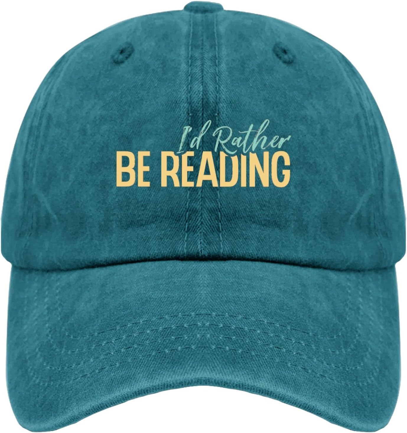 

Я бы предпочел читать Бейсболка Подарок книголюбу Потертая джинсовая повседневная шляпа для взрослых One Size