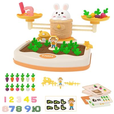 Montessori-Mathe-Spielzeug für Kleinkinder, Radieschen-Ernte, Memory-Spiel, Zahlensinn, Skala, Lernen, Zählen, Frühe Bildung, Pfarrei, Lehrhilfe