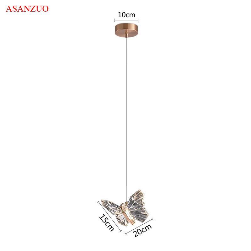 

Светодиодные подвесные светильники в форме бабочки, прикроватный подвесной светильник, современный светильник для столовой, гостиной, домашнего декора, многосветильник для вестибюля, лестницы Warm White (2700-3500K)