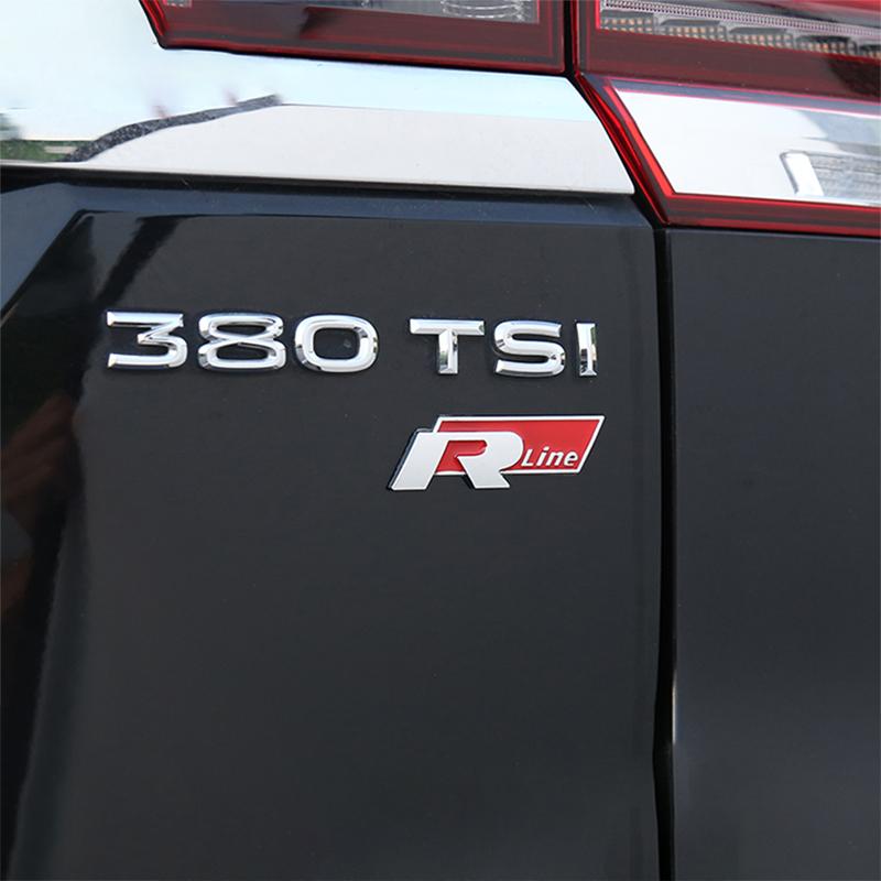 BPI1 2025 Hot R Rline Metal Car Front Grill Trunk Sticker Accessories For Volkswagen VW GTI Polo Golf MK8 Lamando Passat Magotan Tigu Ly2