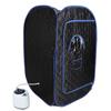 Dampfsauna Zelt Raum Faltbar Verstellbar Sauna Spa Box Schwarz mit 2L Dampfkochtopf Fernbedienung für