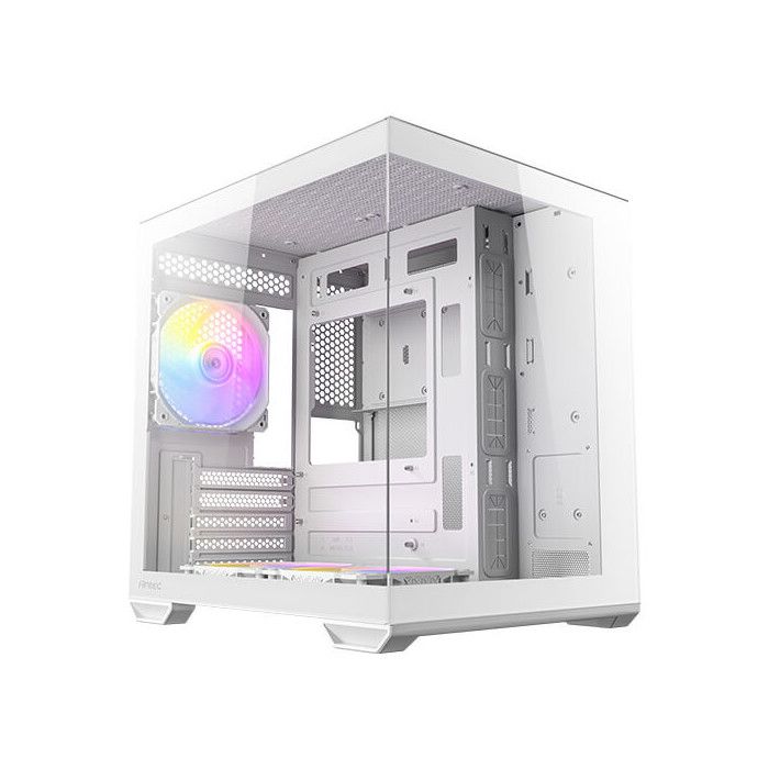 Antec CX60M ARGB White Case Mini-Tower White Tempered Glass USB 3.0 Micro-ATX