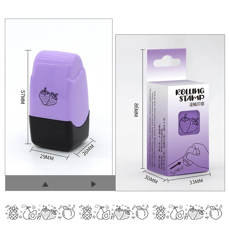 Kreslené razítko s válečkem Samobarvicí Neopakovatelné Scrapbooking Kancelářské potřeby Razítko Nástroje pro vybarvování DIY Hračka pro předškoláky a mateřskou školu