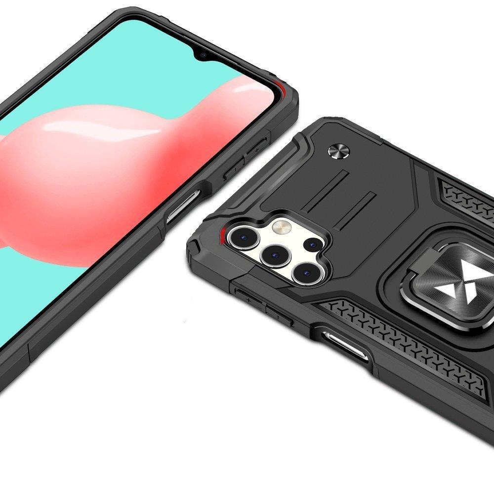 Armored case cover + magnetic holder Samsung Galaxy A13 5G Ring Armor black