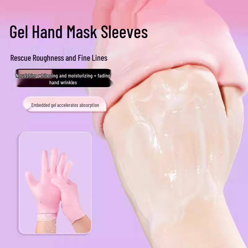 Hydrating Silicone Hand & Foot Masks for Moisturizing Dry Skin, Wear While Sleeping