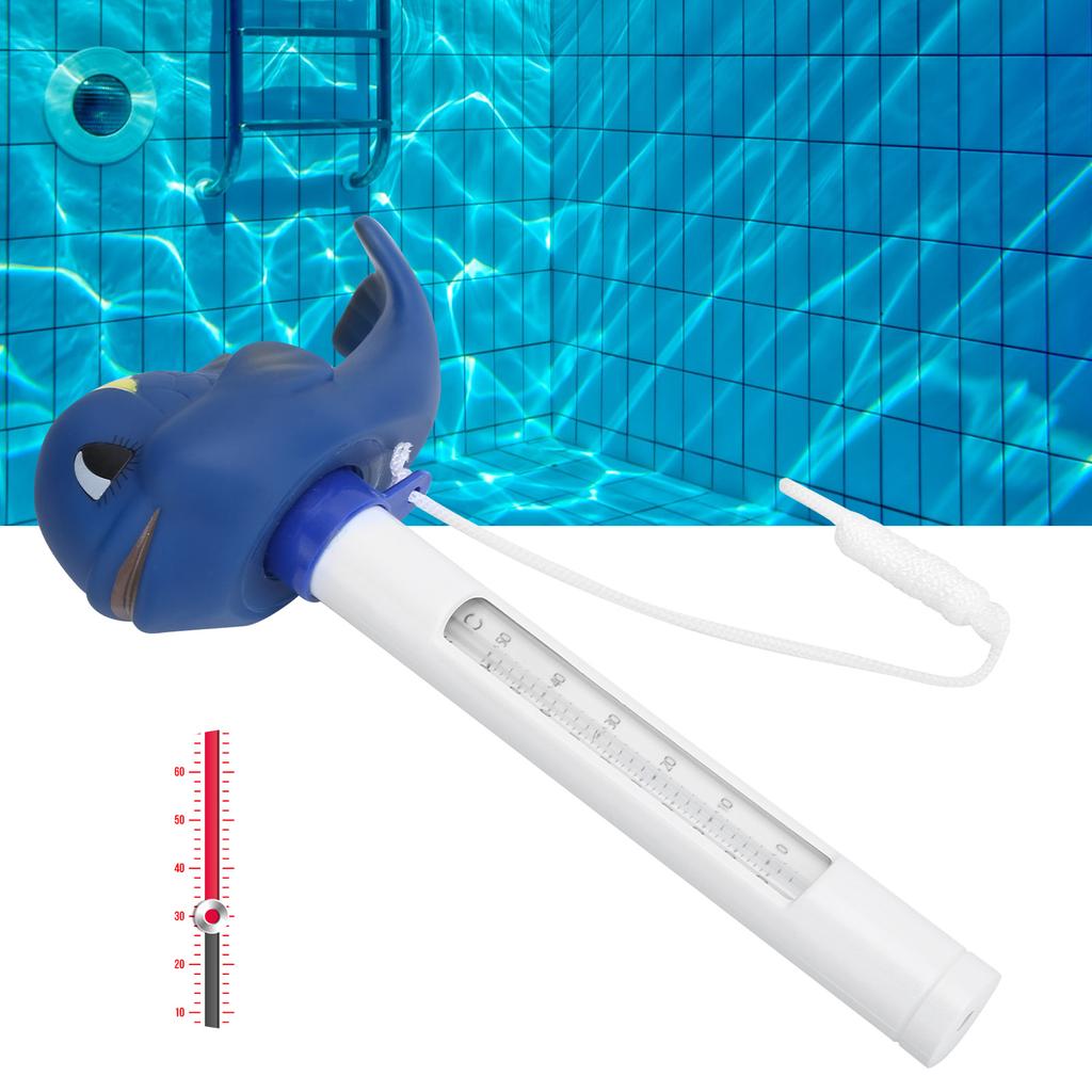 Cartoon Animal Shaped Floating Thermometer for Swimming Pools Sauna Spa Accessories Blue