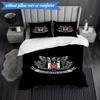 3PCS Besiktas Istanbul Football Club Bedding Set 2D Printing (Includes 1 Duvet Cover + 2 Pillowcases Coreless), Bedroom decor,Fan gift