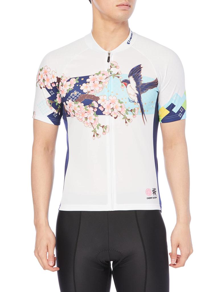 Pearl Izumi XS Cherry Blossom and Swallow Print Jersey Men's Shirt, S621-B,