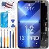 for iPhone 12/12 Pro Screen Replacement Kit for iPhone 12 A2172 A2402 A2404 3D Touch LCD Screen Digitizer Assembly 6.1" for iPhone 12 Pro A2341 A2406