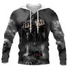 3D Printed Skull Graphics Men's Hoodie Tops Fashion Unisex Sweatshirt Spring Hip Hop Streetwear Oversized Casual Men's Clothing