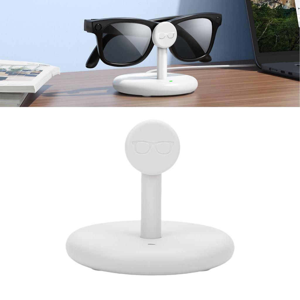 Charging Stand Fit for Meta Smart Glasses Portable Charging Dock with LED Indicator Type C Cable