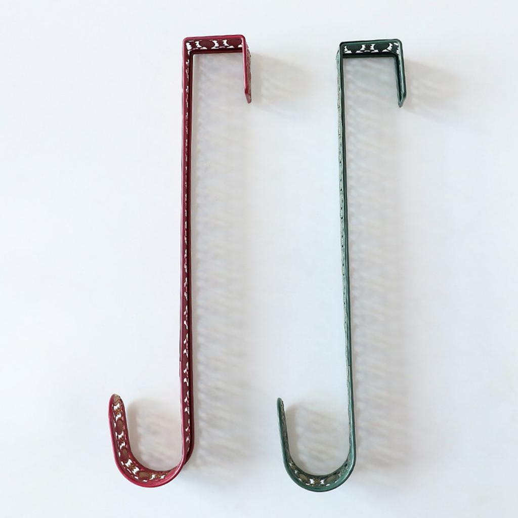 Železný háček na vánoční věnec, Vánoční závěs na dveře, Vánoční dekorace háček na věnec