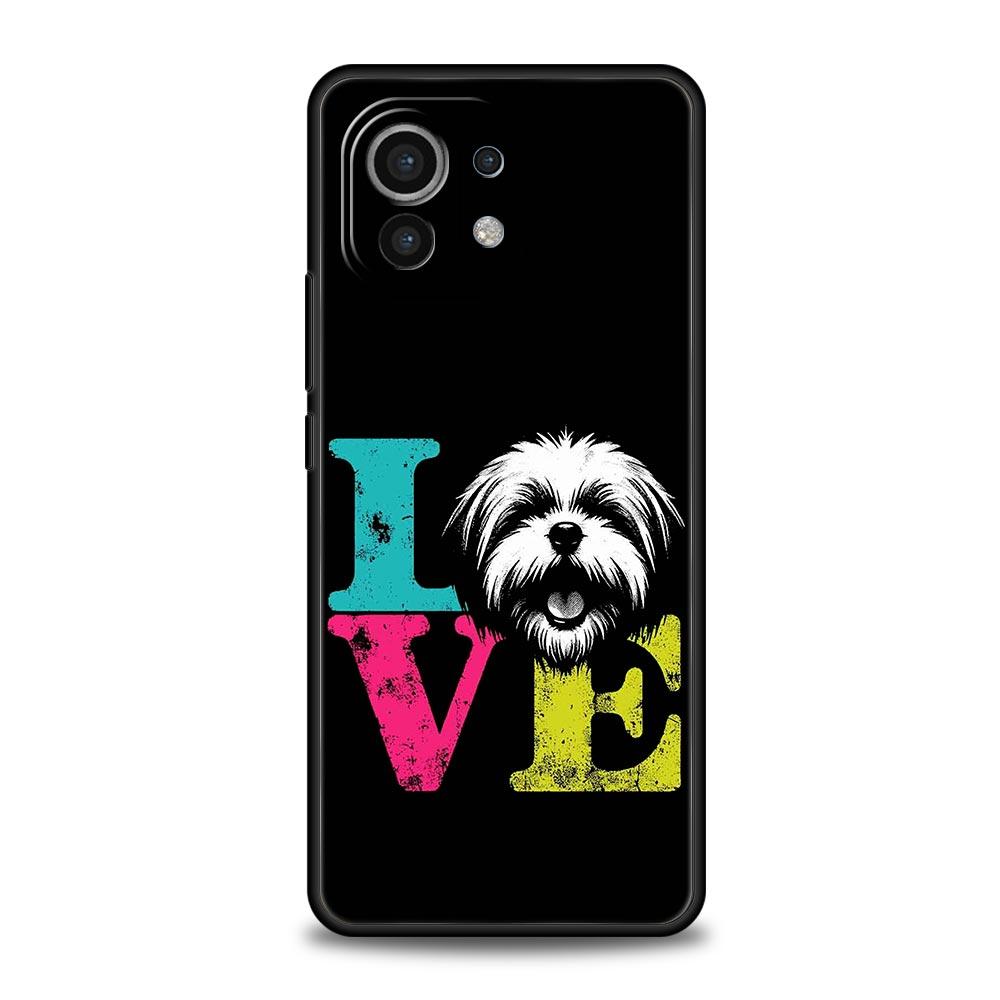 Phone Case For Xiaomi Mi 15 14 13 12 11 Lite 14T 13T 12T 11T Pro Poco X7 X6 X5 X3 Pro F6 F5 F4 Cover Shih Tzu Painting Cute
