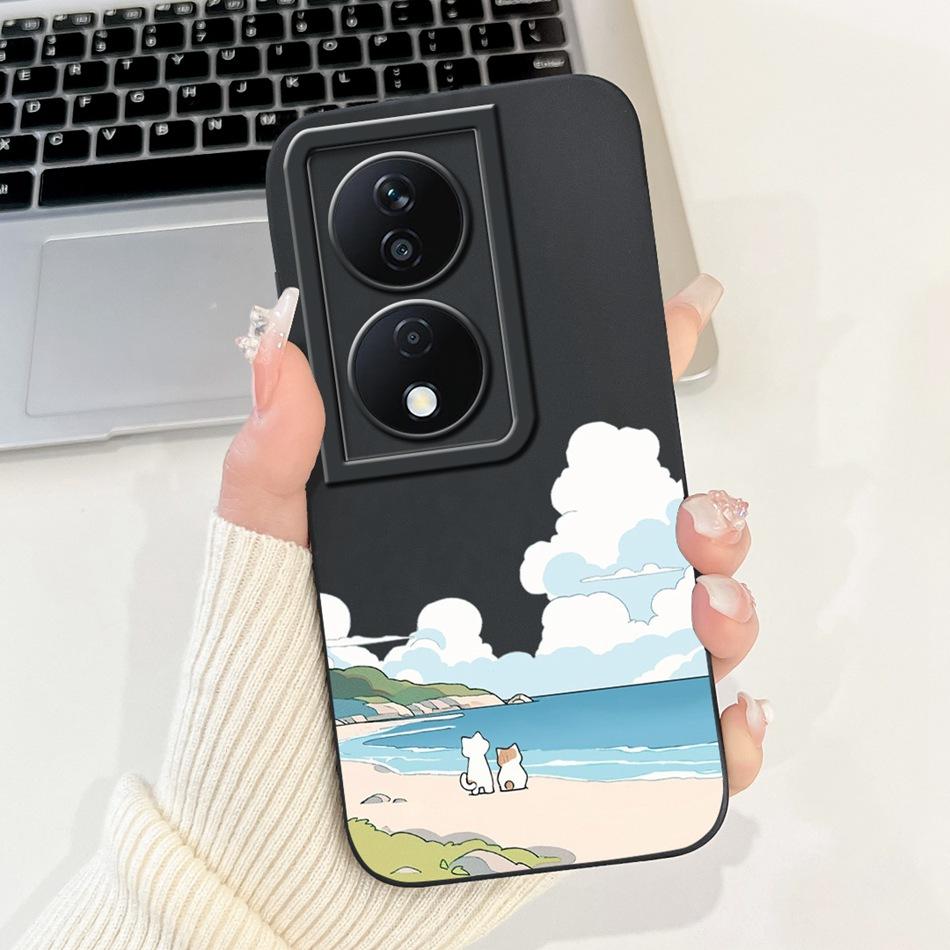 For Honor X7b Cute Panda Rabbit Cartoon Case HonorX7b X 7B 4G CLK-LX1 LX2 LX3 Camera Protective Soft Silicone Phone Cases