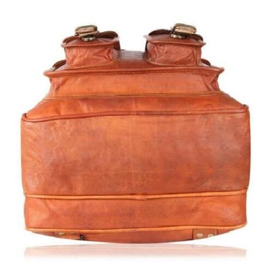 Leather Backpack Bag Rucksack Messenger Laptop Satchel Genuine Vintage Suitcase