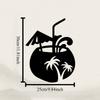 1pc Metal Coconut Palm Wall Art Iron Tree Sculpture Tropical Beach Decor for Patio Garden Fence Poolside Entryway Summer Gift