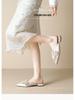 Weiwei Girl Pearl Rhinestone Slip-on Closed Toe Sandals - Women's Chinese Style Flat Heel Half Slippers for Summer