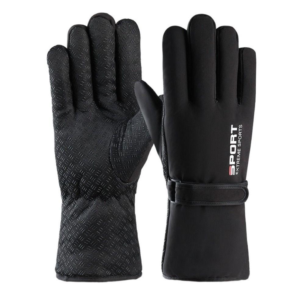 Waterproof Winter Ski Gloves Keep Warm Driving Gloves Fashion Men Mittens  Riding