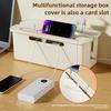 Cable Storage Box Desktop Charging Data Cable Storage Device Plug Socket Cable Management Device Black White Storage Organizer