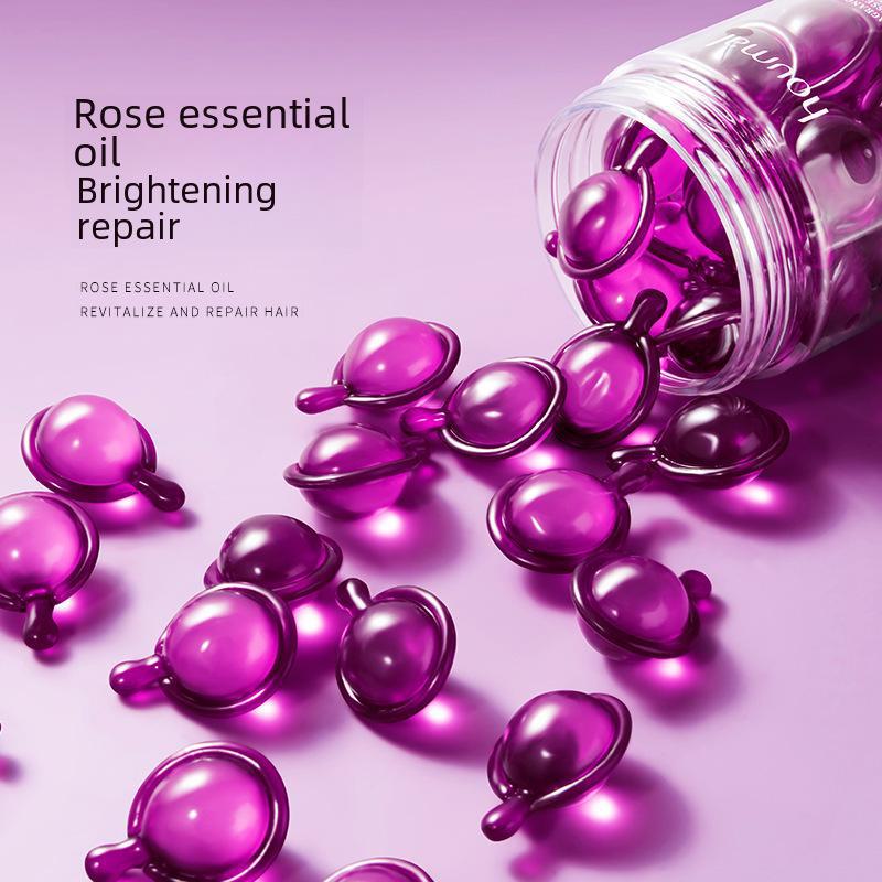 Humei Rose Aromatherapy Hair Essential Oil Capsules for Nourishing and Repairing Soft Perms