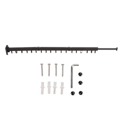 Clothes Hanger Rack Wall Mounted Hole Free Retractable Aluminum Laundry Drying Rack for Indoor