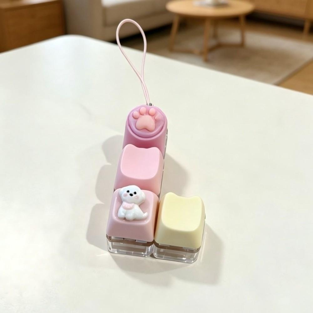Plastic Fidget Buttons Pendant Cat Paw Fidget Clicker Keychain  Pass The Boring Time