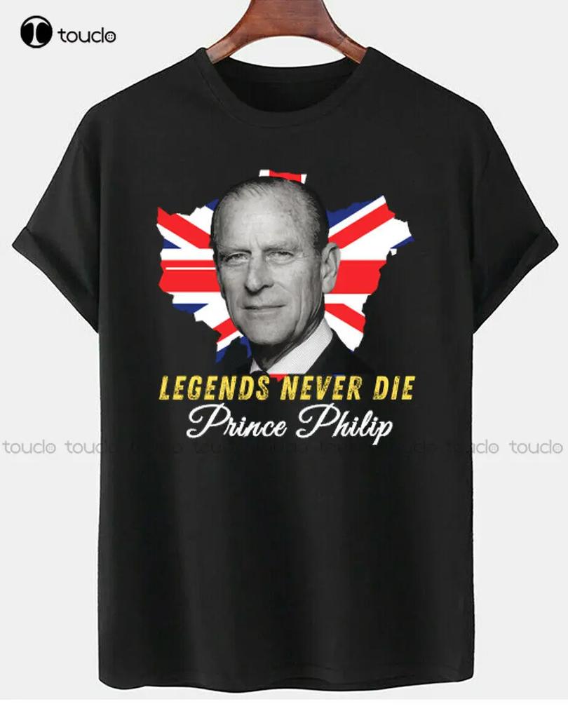 Prince Philip T Shirt Legend Never Die Shirt Britain Flag Graphic Shirt Unisex Short Sleeve Shirts For Unisex