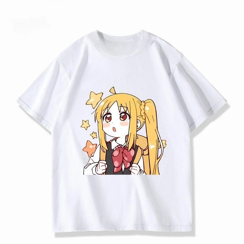 Süßes weißes Baumwoll-T-Shirt mit Bocchi the Rock! Nijika Ijichi Anime Charakter Kunstdruck Damen und Herren T-Shirts