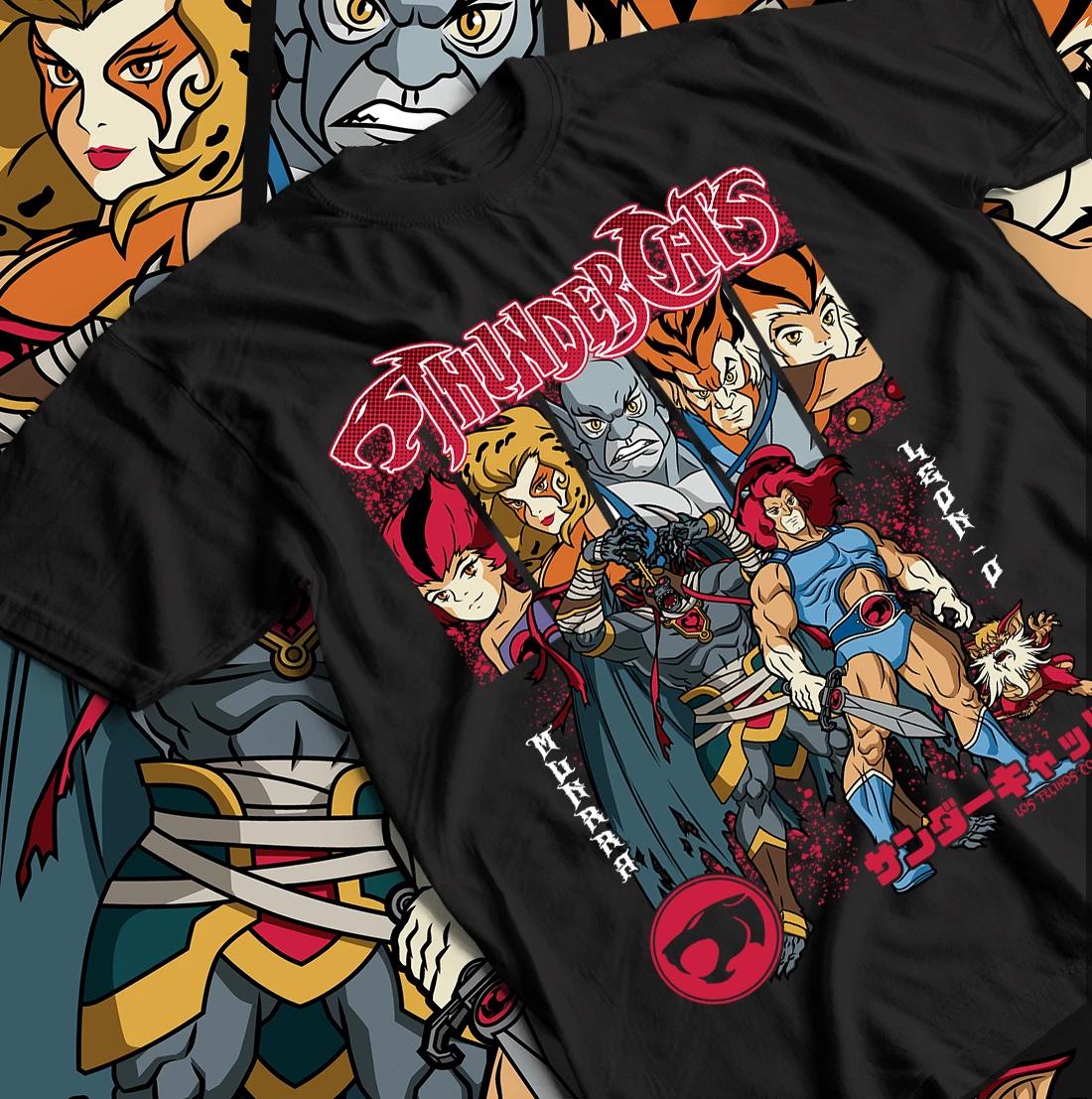 Thundercats Anime T-shirt Vintage Retro Cartoon 80s Animation Fan Gift Shirts. M