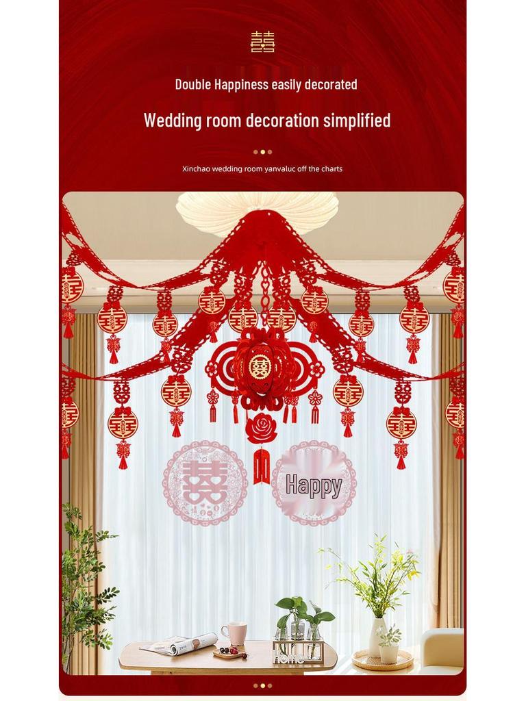Complete Wedding Decoration Set: Bride's Room, Groom's New Home & Living Room Ceiling