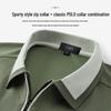 FIRS Men's 80-Count Cotton Blend Contrast Zip Polo Shirt